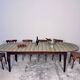 Large oval bistro table dimensions 255 cm