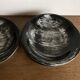 Set of 6 salins 1960s golfe juan black calotte plates
