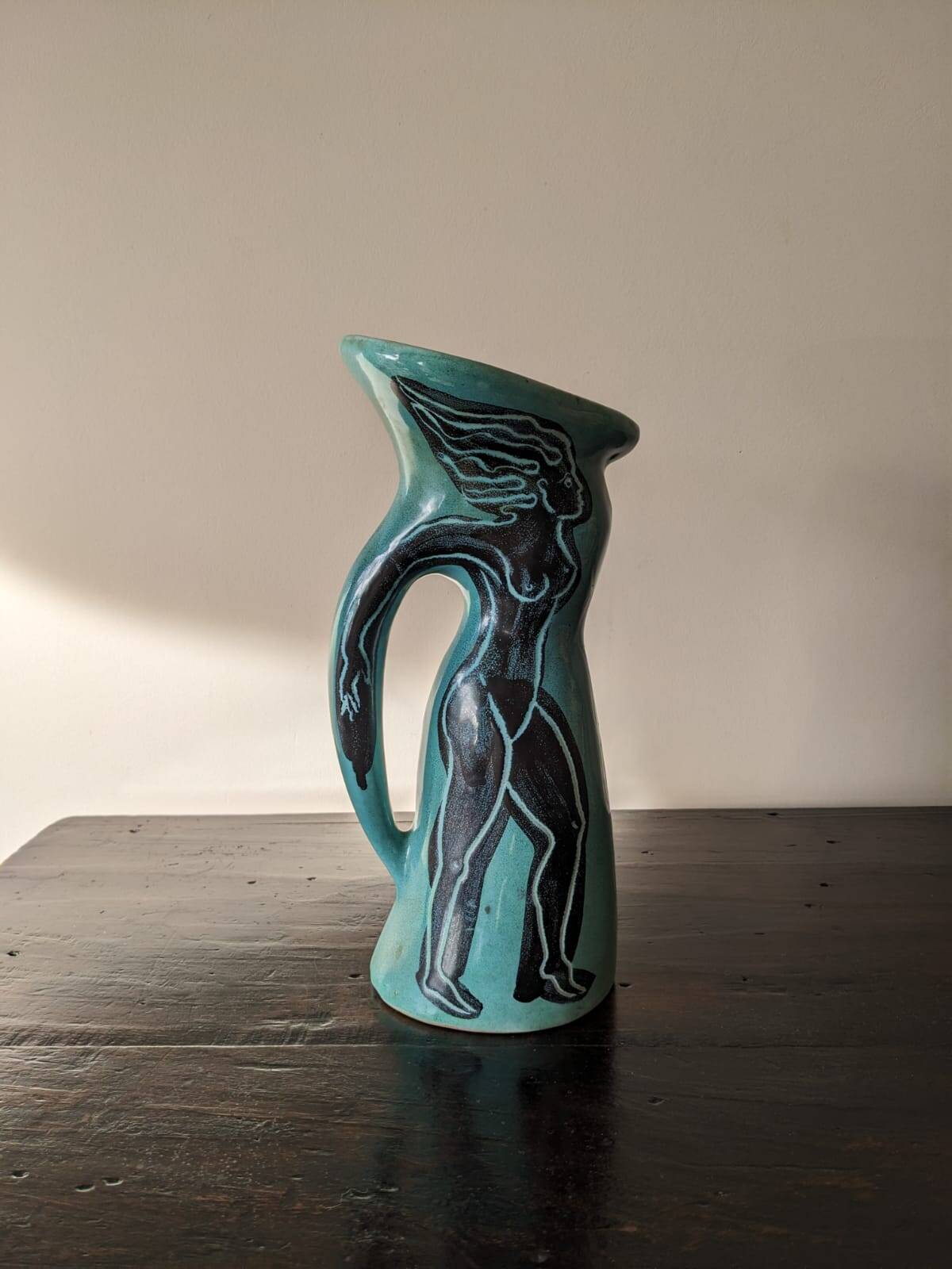 Pichet en céramique de Jacques Sagan à Vallauris