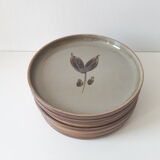 Set of 6 vintage stoneware plates