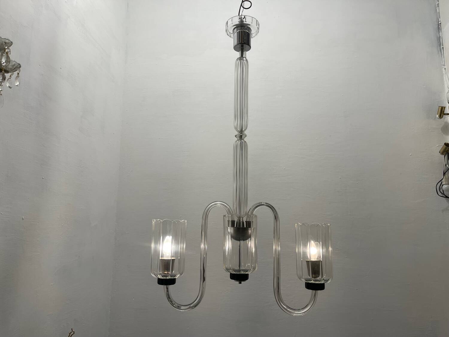 Large Art Deco Murano Glass Chandelier 1950’s