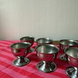 Set of 6 stainless steel egg cups