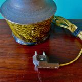 Bedside lamp in sandstone and ocher enamel. Nils Khaler Denmark 1965