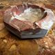 Ashtray / Art Deco double marble catchall