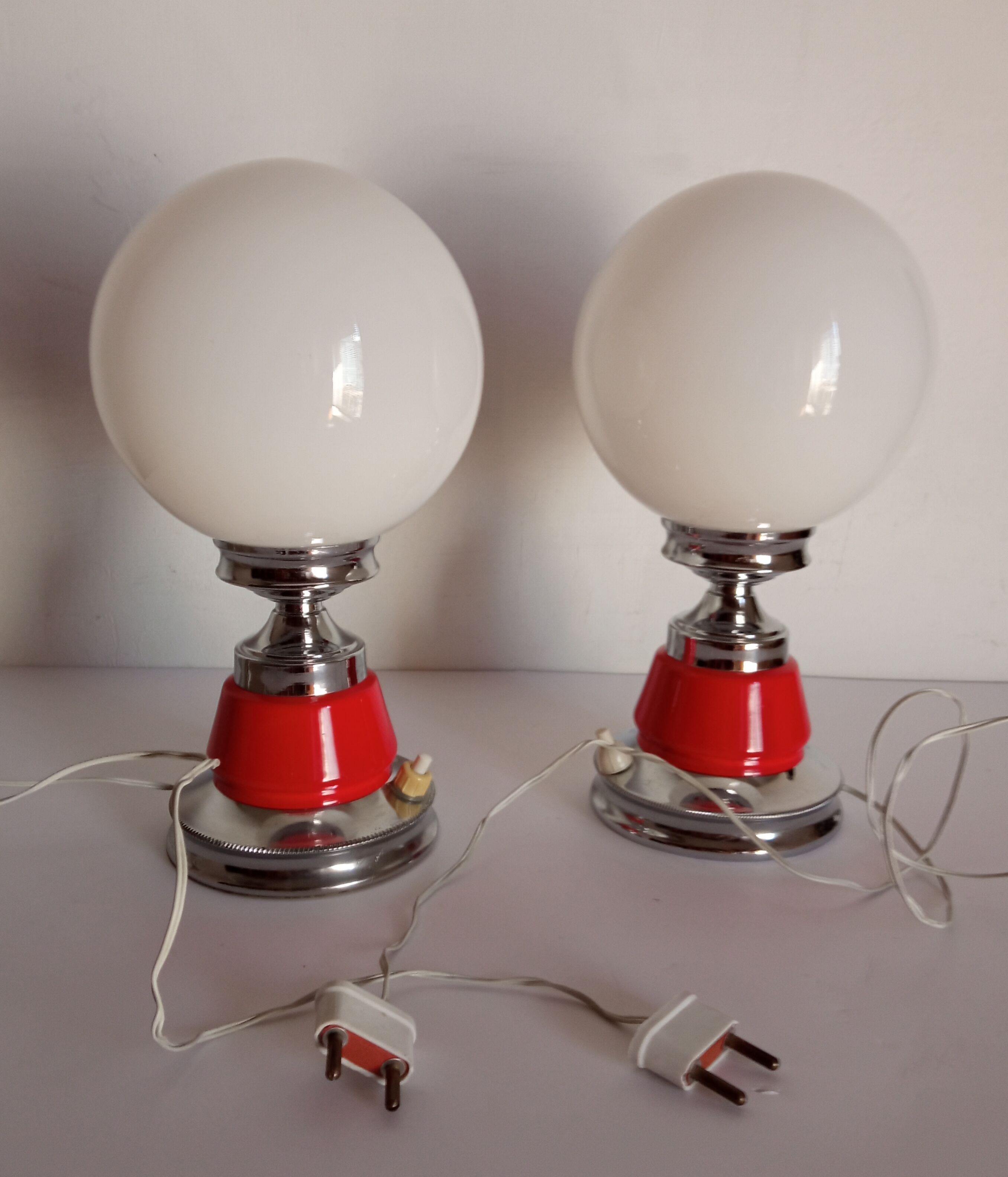 Pair of bedside lamps