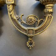 Pair of Art Deco gilt bronze wall sconces