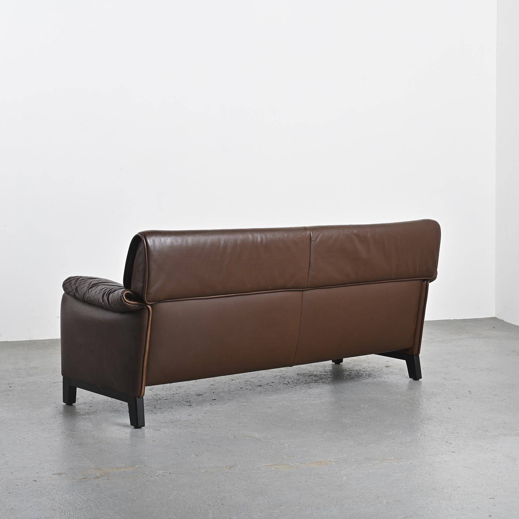 De Sede leather sofa, model DS 14, circa 1990