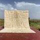 Moroccan Berber rug in ecru 300x200 cm, handmade rug with geometric design.