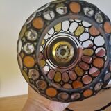 Globe suspension with stained glass effect, superb play of light