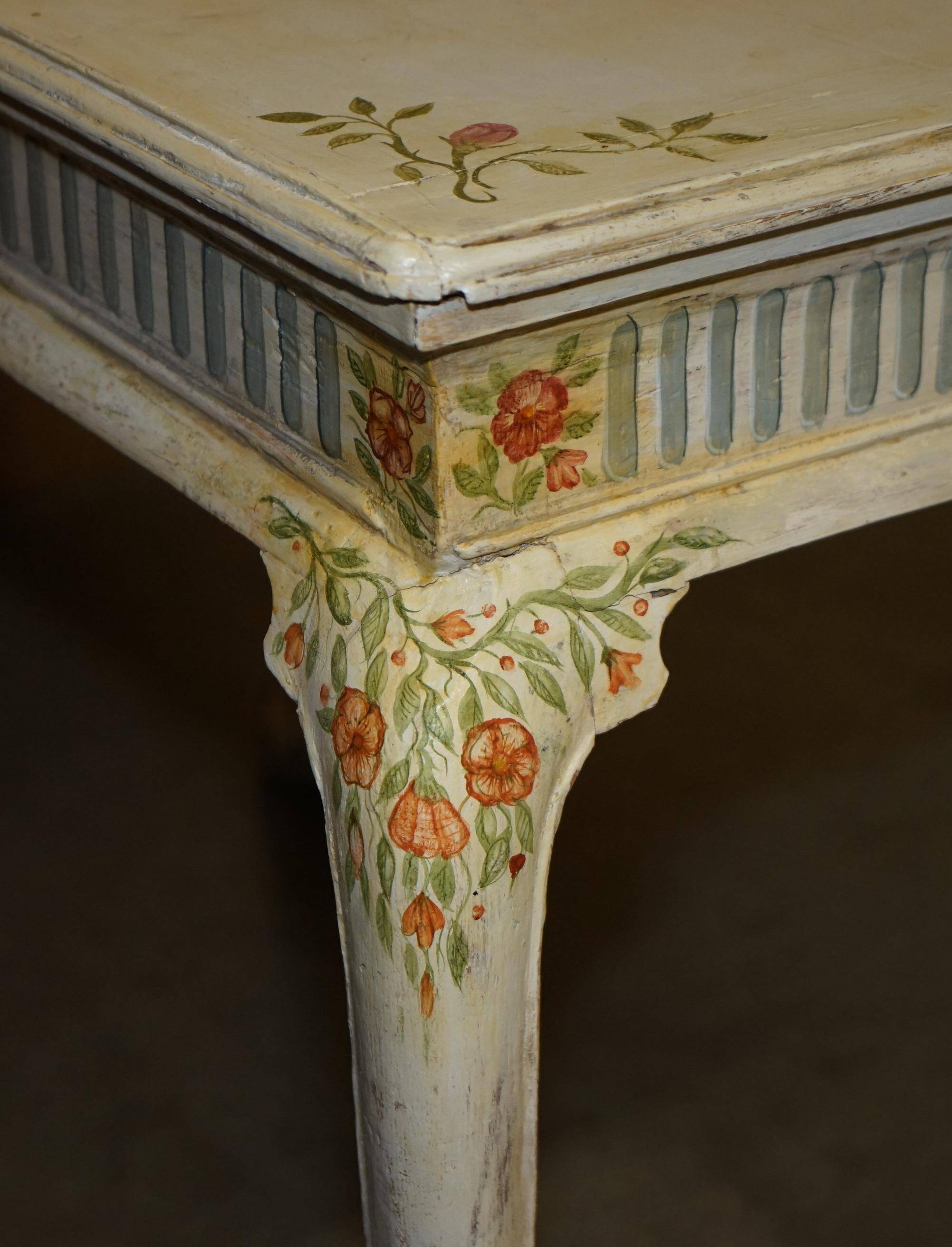 Victorian Georgian style bureau, hand-painted circa 1860.