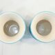 Paire de vases Verceram bleu turquoise et doré