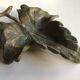 Empty pocket or ashtray leaf in old bronze