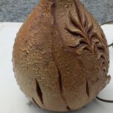 Ceramic lamp by Vallauris Fonck and Matéo lampshade of origin