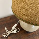 Stoneware lamp - rope lampshade