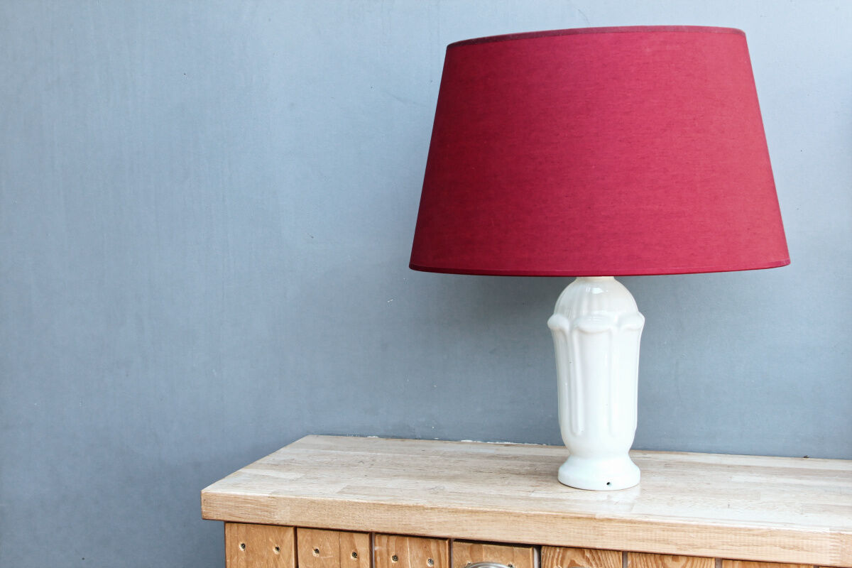 White porcelain lamp foot