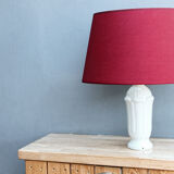 Pied de lampe en porcelaine blanche