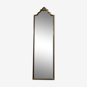 Miroir coquille en bois doré 30x132cm