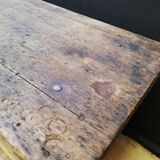 Ancien établi vintage de menuisier en bois, déco industrielle