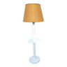 Jute tray and lampshade floor lamp