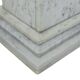 Pair of Art Deco style columns, in white marble, 20th century