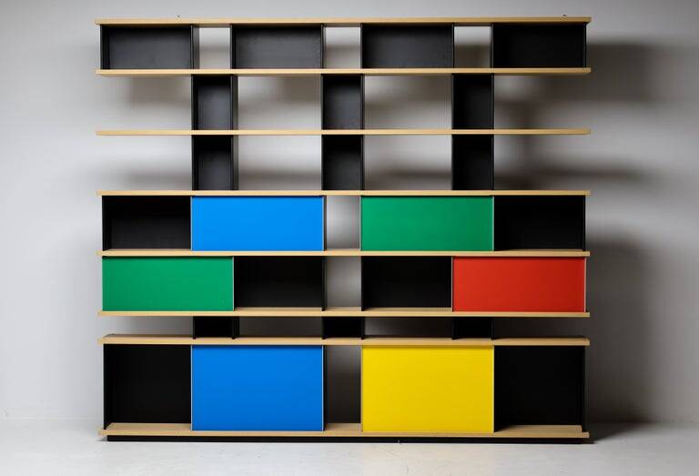 Cassina "Nuage" shelving unit by Charlotte Perriand — numbered edition no. 695