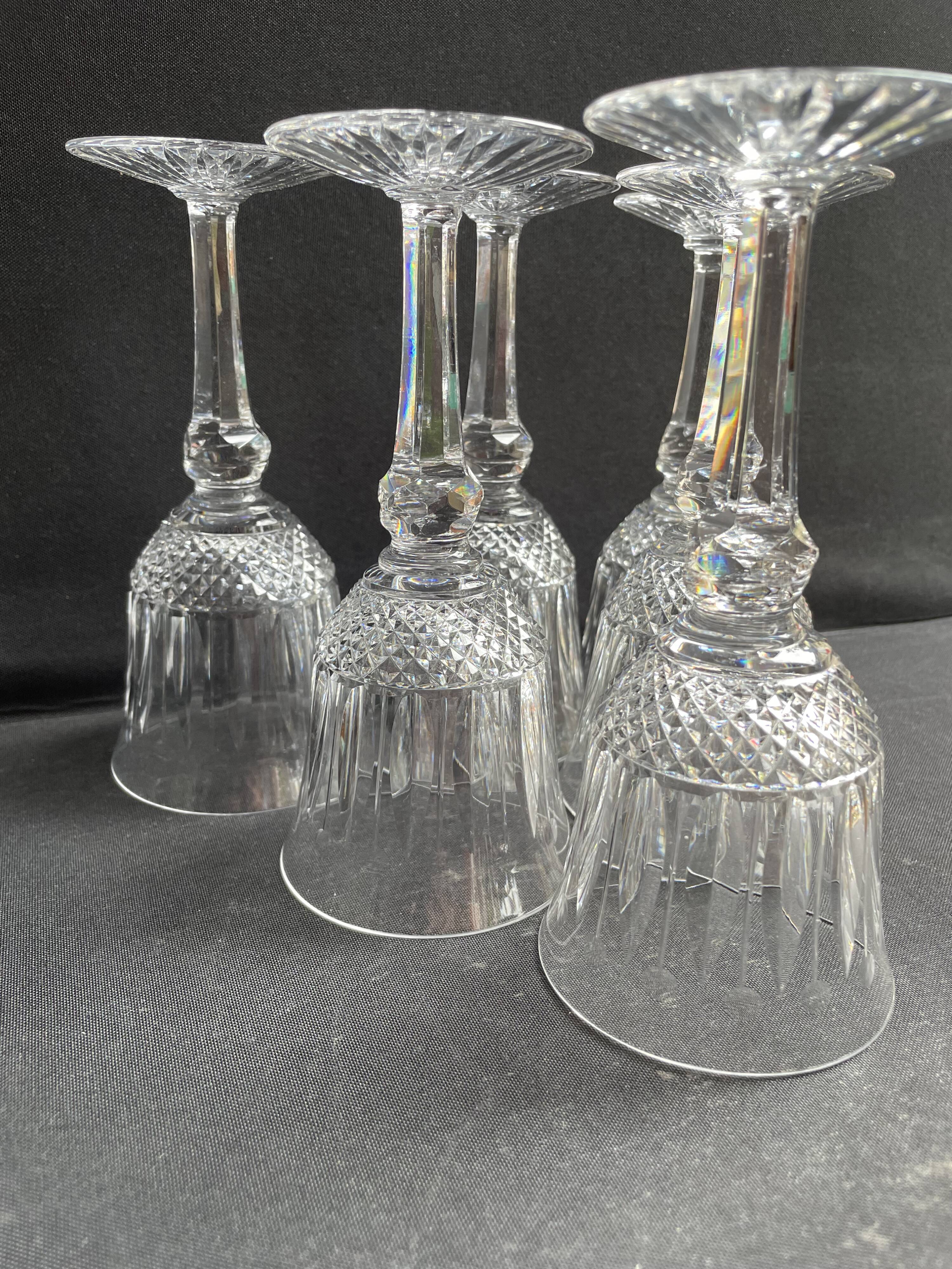 6 Red/White Wine Glasses – Mouth Blown and Hand Cut Crystal