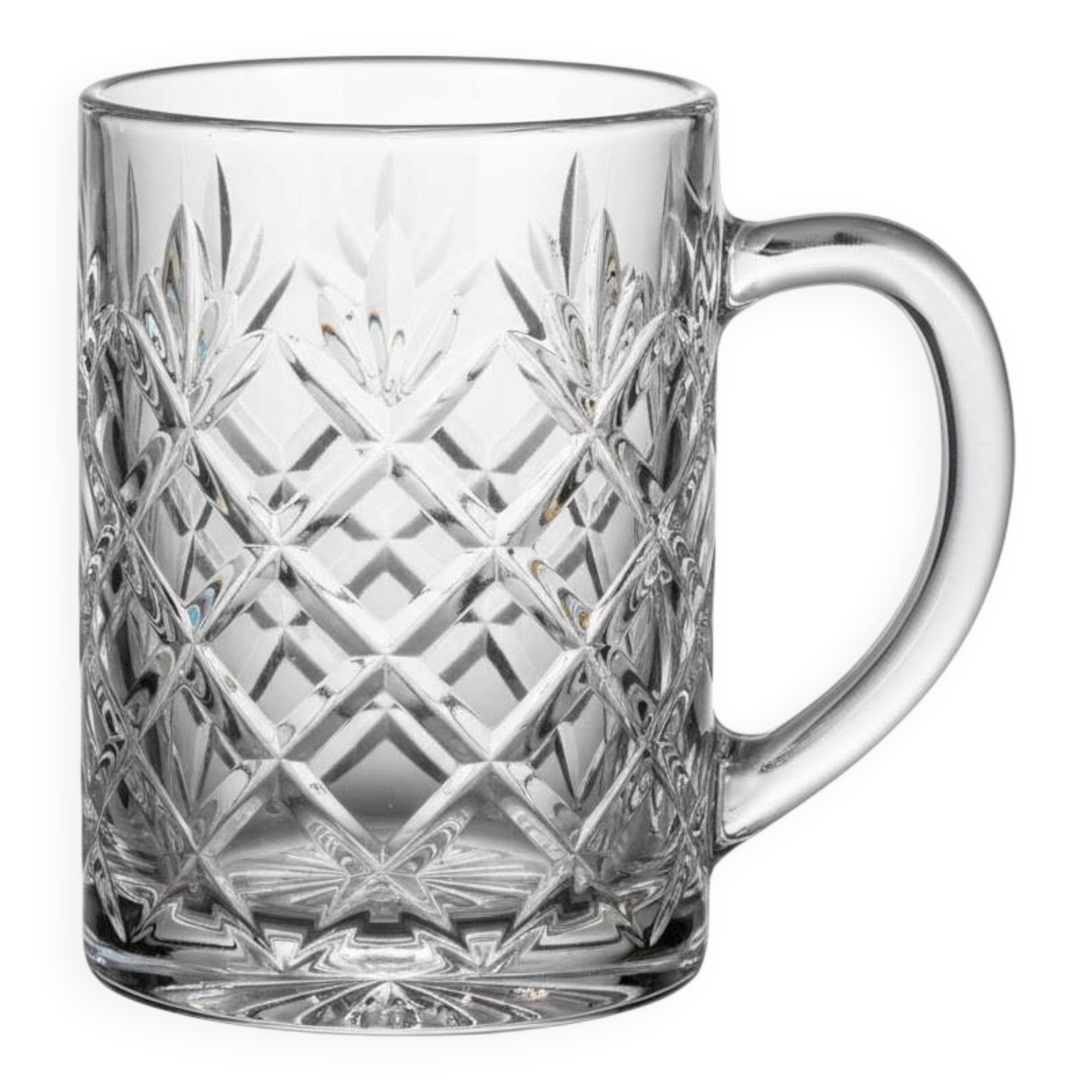 Cut glass beer mug
