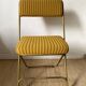 Lafuma folding chairs in velvet and gold metal