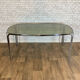 Vintage chrome table and smoked glass 1970