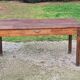 Farm table in oak and white wood 160cm 1 drawer t 20th century