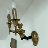 Wall lamp - patinated bronze - renowned décor - Empire style