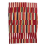 Red & Green Striped Pattern Turkish Kilim Rug, 270x383Cm
