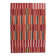 Red & Green Striped Pattern Turkish Kilim Rug, 270x383Cm