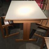 Table and 3 chairs Andre Sornay circa 60