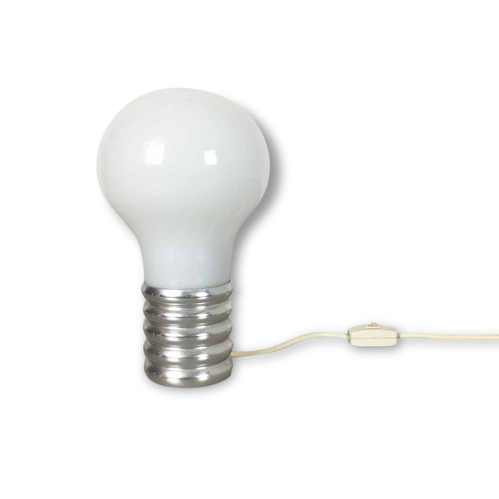 Original 60s glass Mushroon desk light by HONSEL, Germany | midcentury modern. table lamp