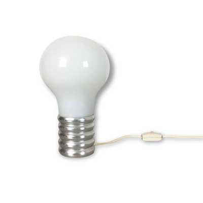 Original 60s glass Mushroon desk light by HONSEL, Germany   midcentury modern   lampe de table