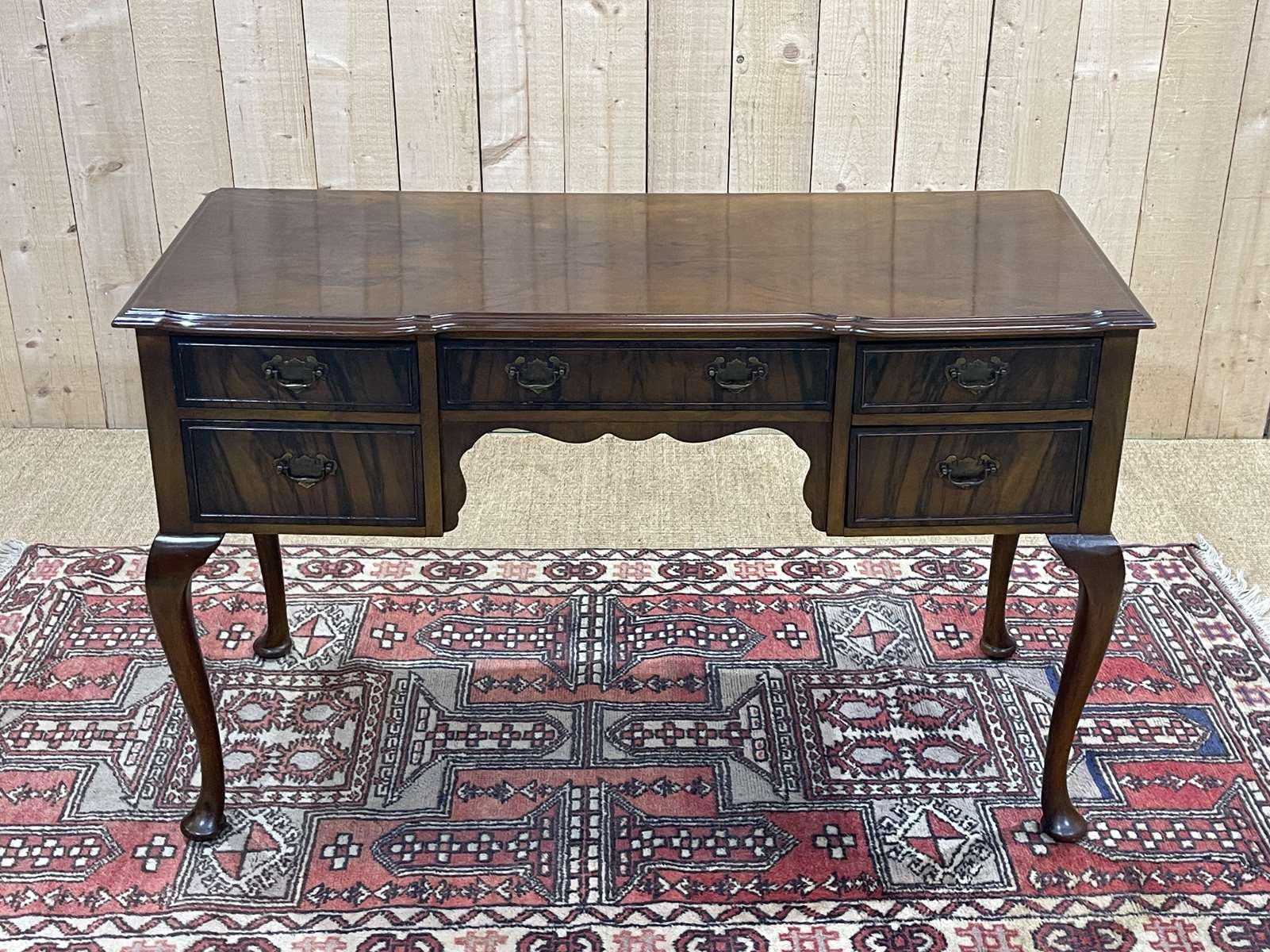 English chippendale desk in walnut from the 1950s