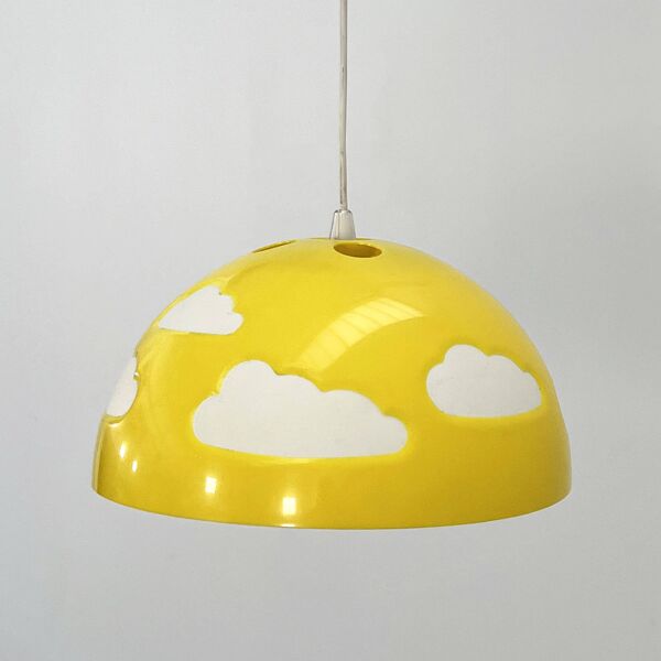 Suspension jaune Nuage par Henrik Preutz pour Ikea, 1990