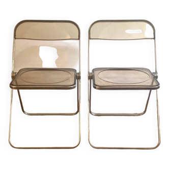 Pair of Plia Piretti chairs for Castelli