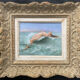 Tableau HSCeramics "Naked on the Wave" signed M. Damon 1918 + frame
