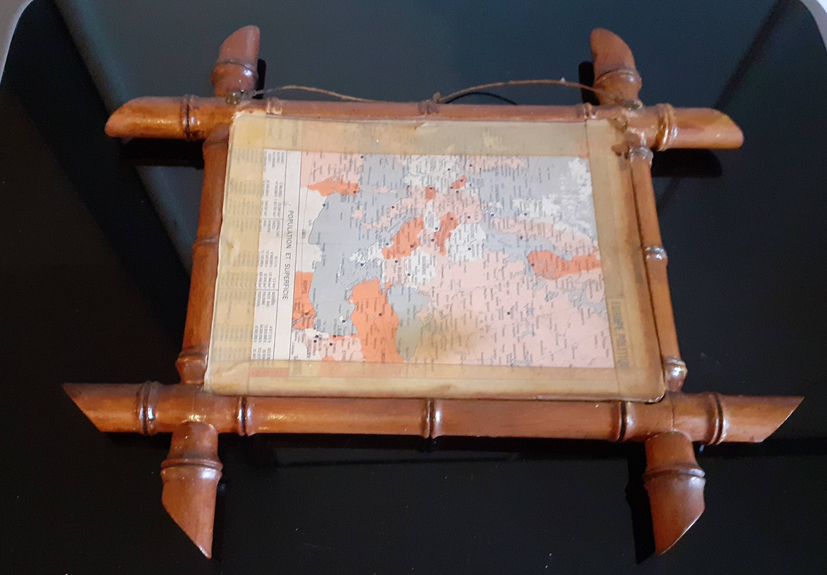 Antique barber mirror 40.5 cm x 34.5 cm