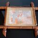 Antique barber mirror 40.5 cm x 34.5 cm