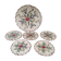 Dessert service 6 pieces 5 people ceramic signed Berger Antibes