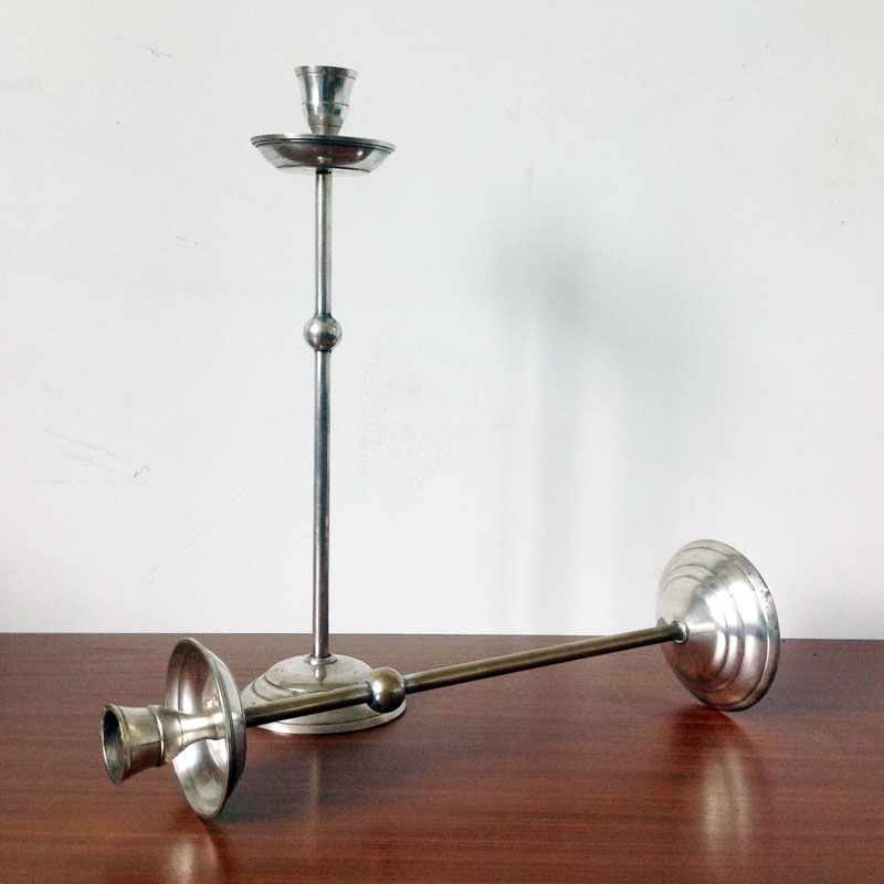 Pair of silver candlesticks