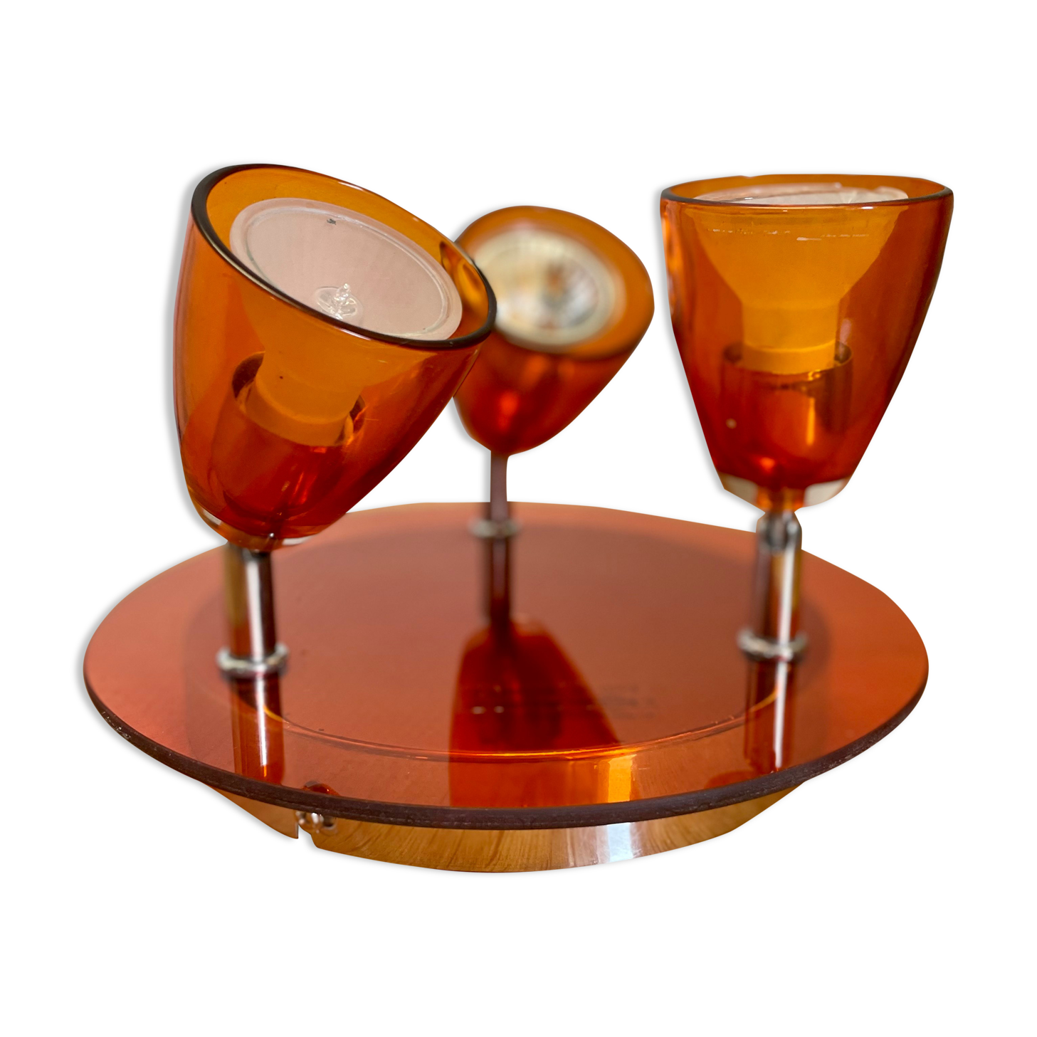 Ceiling lamp chandelier vintage orange