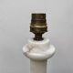 White and gray marble lamp base