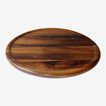 Handmade round rotating wooden cutting board, starter carousel, 35,5cm diameter, vintage