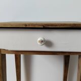Table bureau chevet en bois ciré