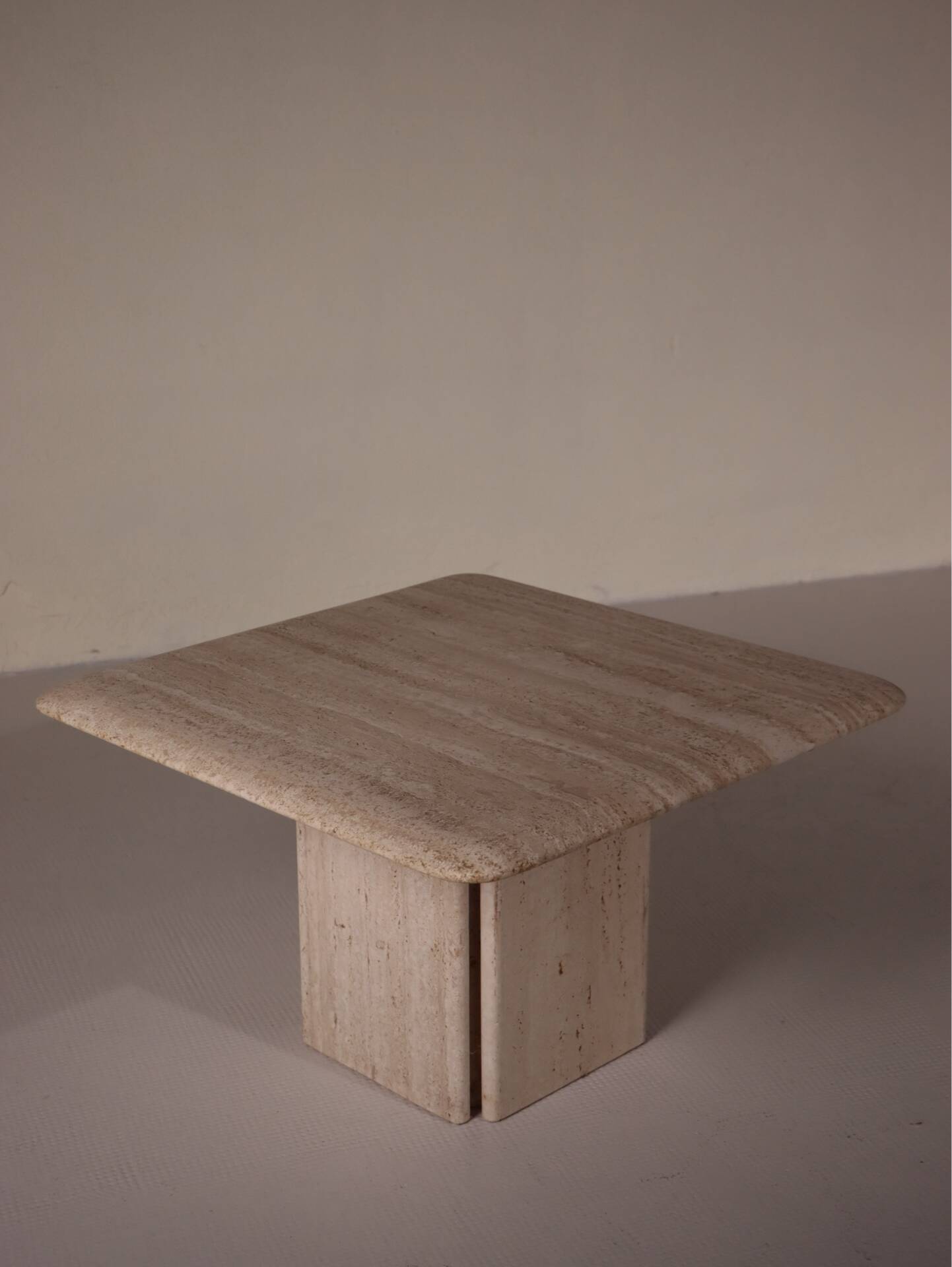 Travertine coffee table