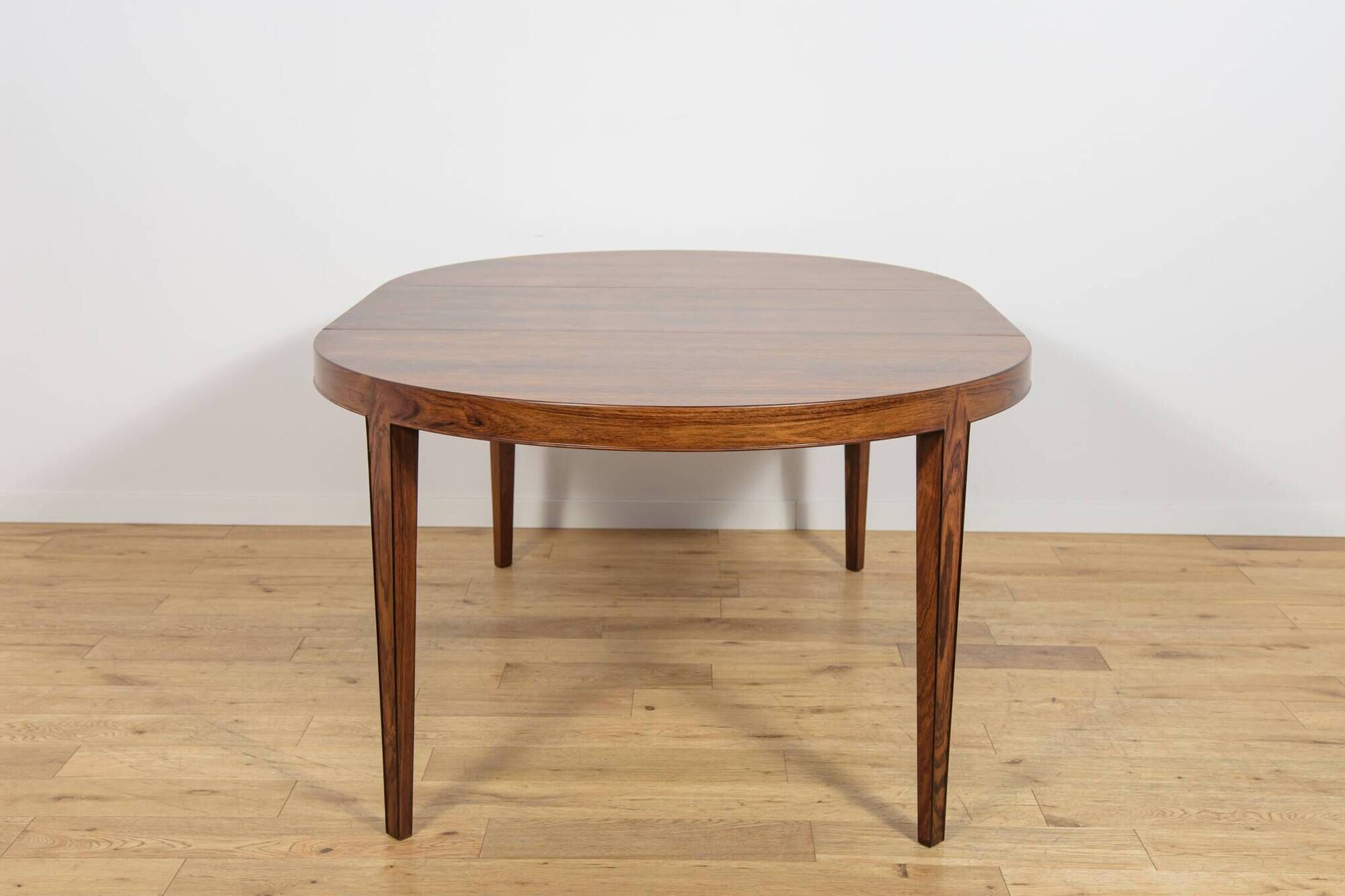 Mid-Century Round Rosewood Extending Dining Table by Severin Hansen for Haslev Møbelsnedkeri, Denmark, 1960s